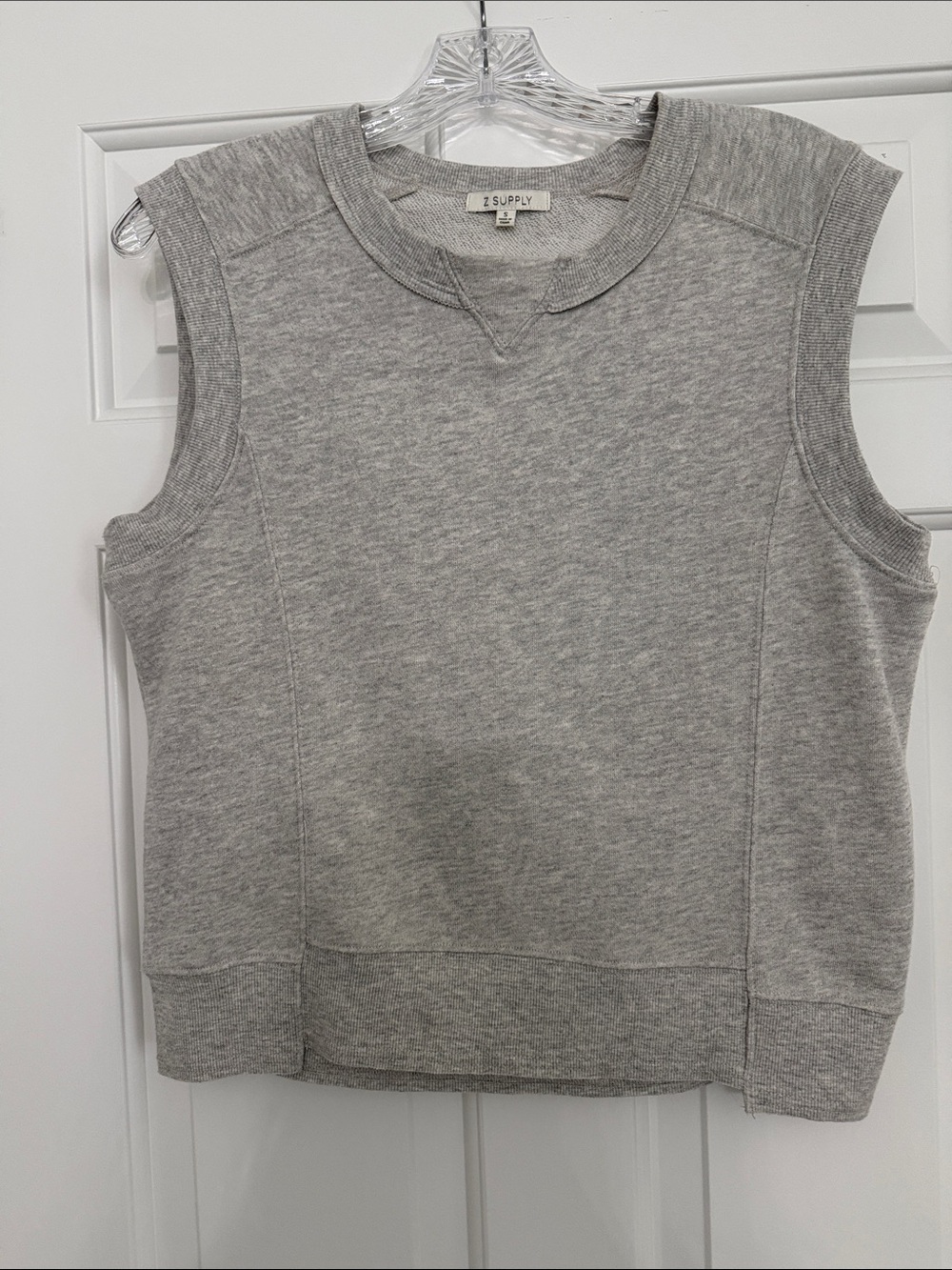 Z Supply Light Grey Sleeveless Muscle sweatshirt